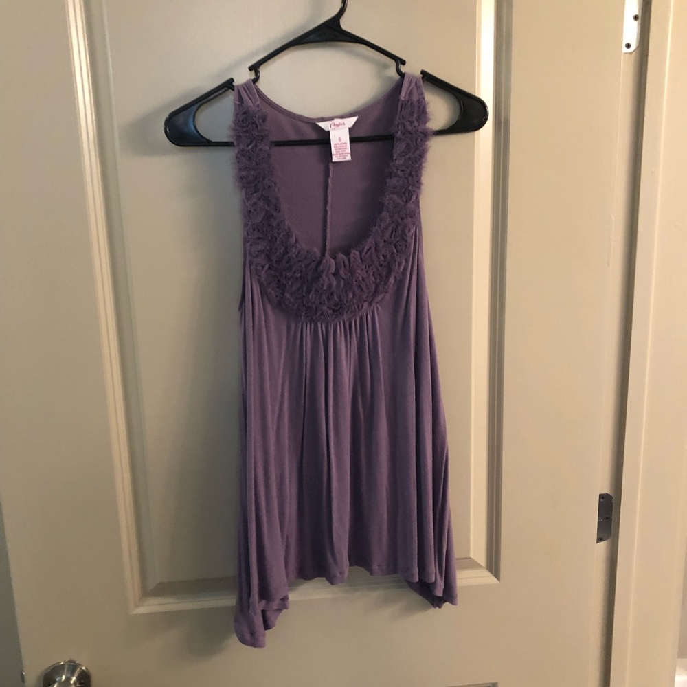 Purple flowy tank